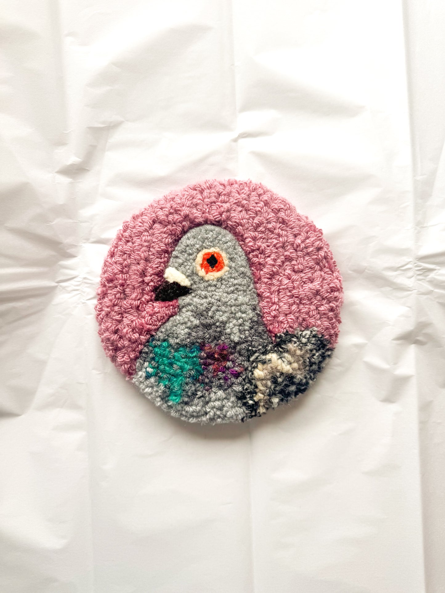 Pigeon portrait (rose pink)