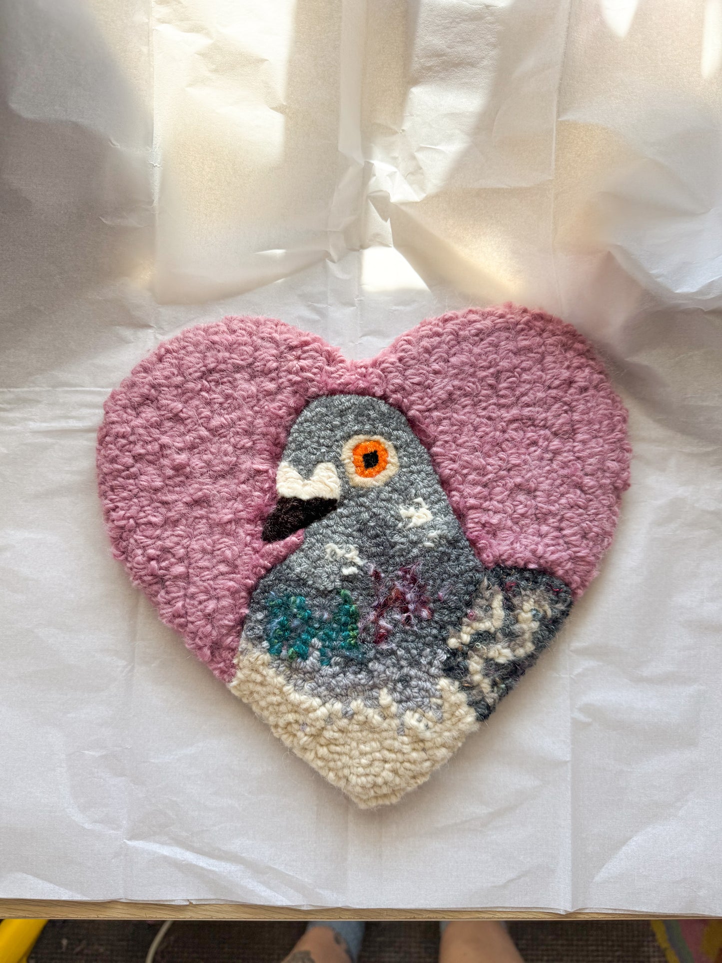 Dusty pink pigeon