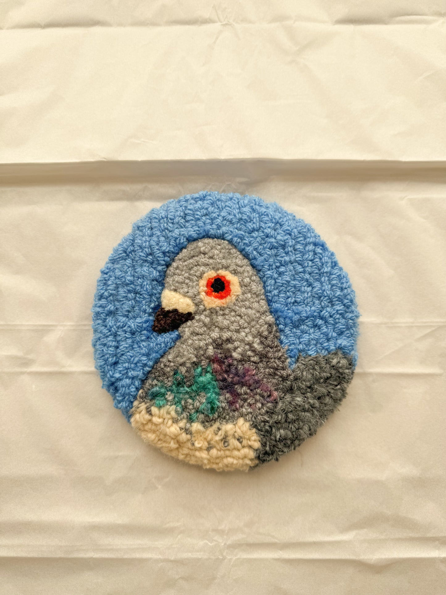 Pigeon portrait (blue)