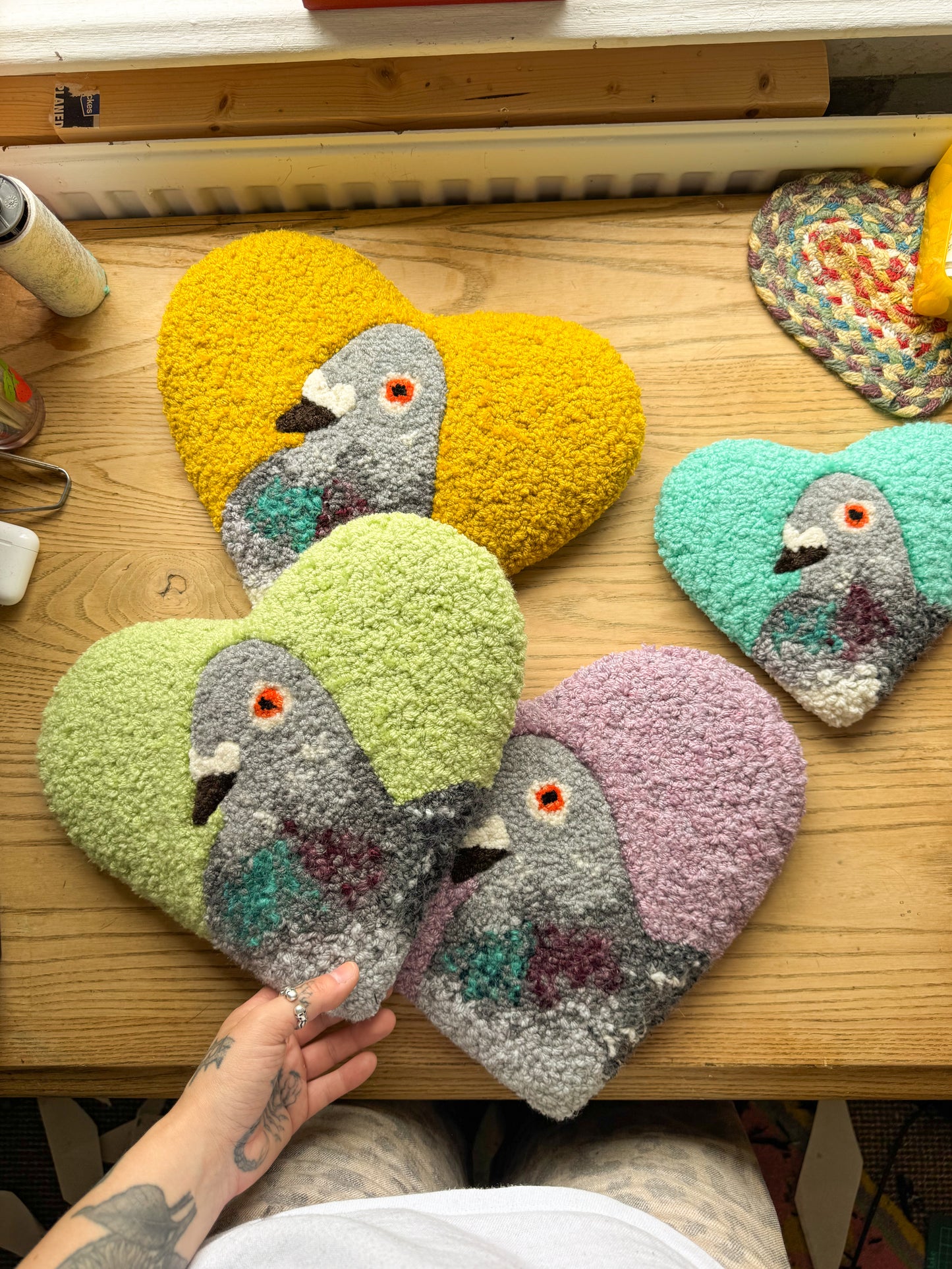 Pigeon sweetheart 32cm (vintage heather)