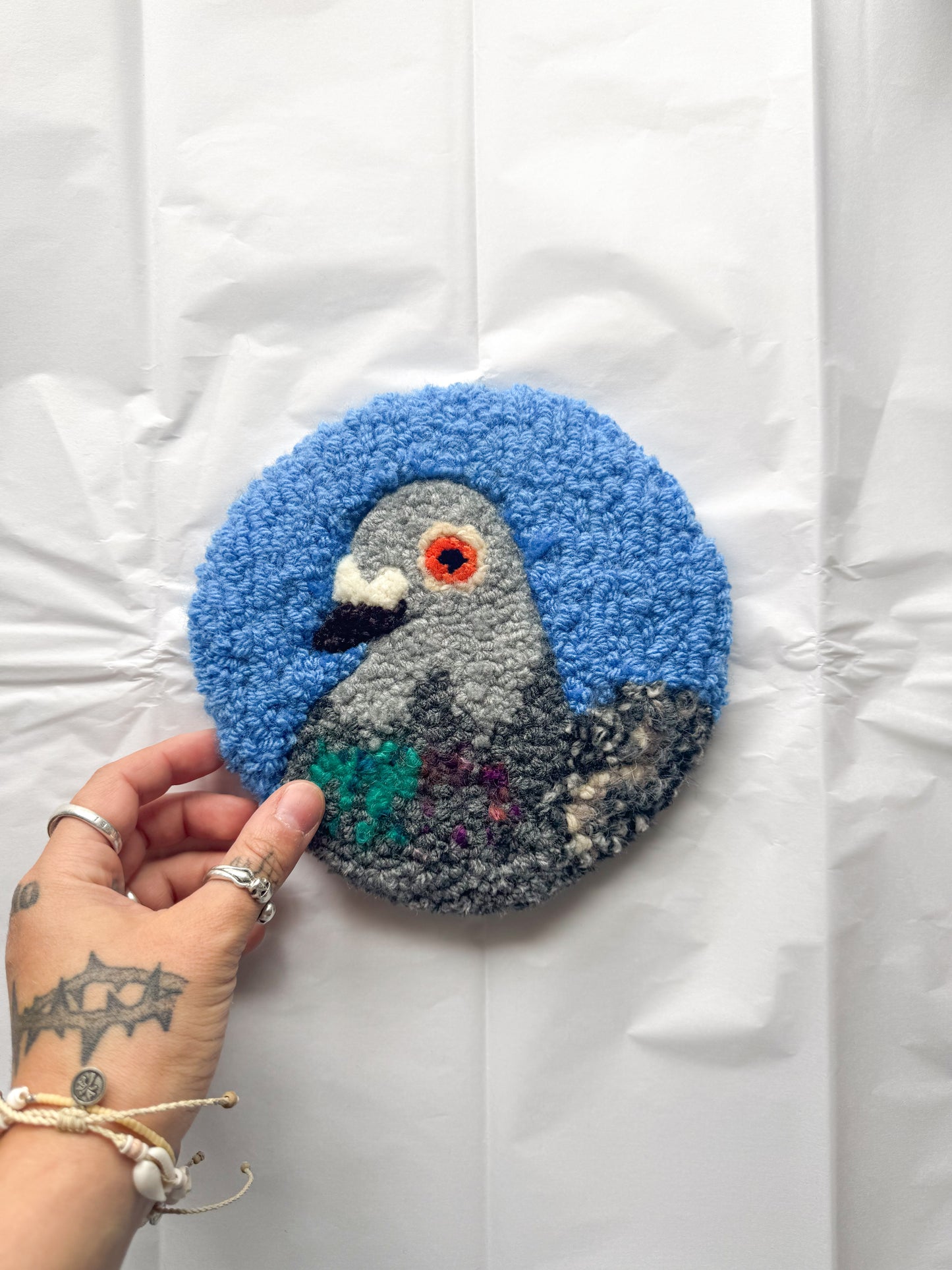 Pigeon portrait (blue)