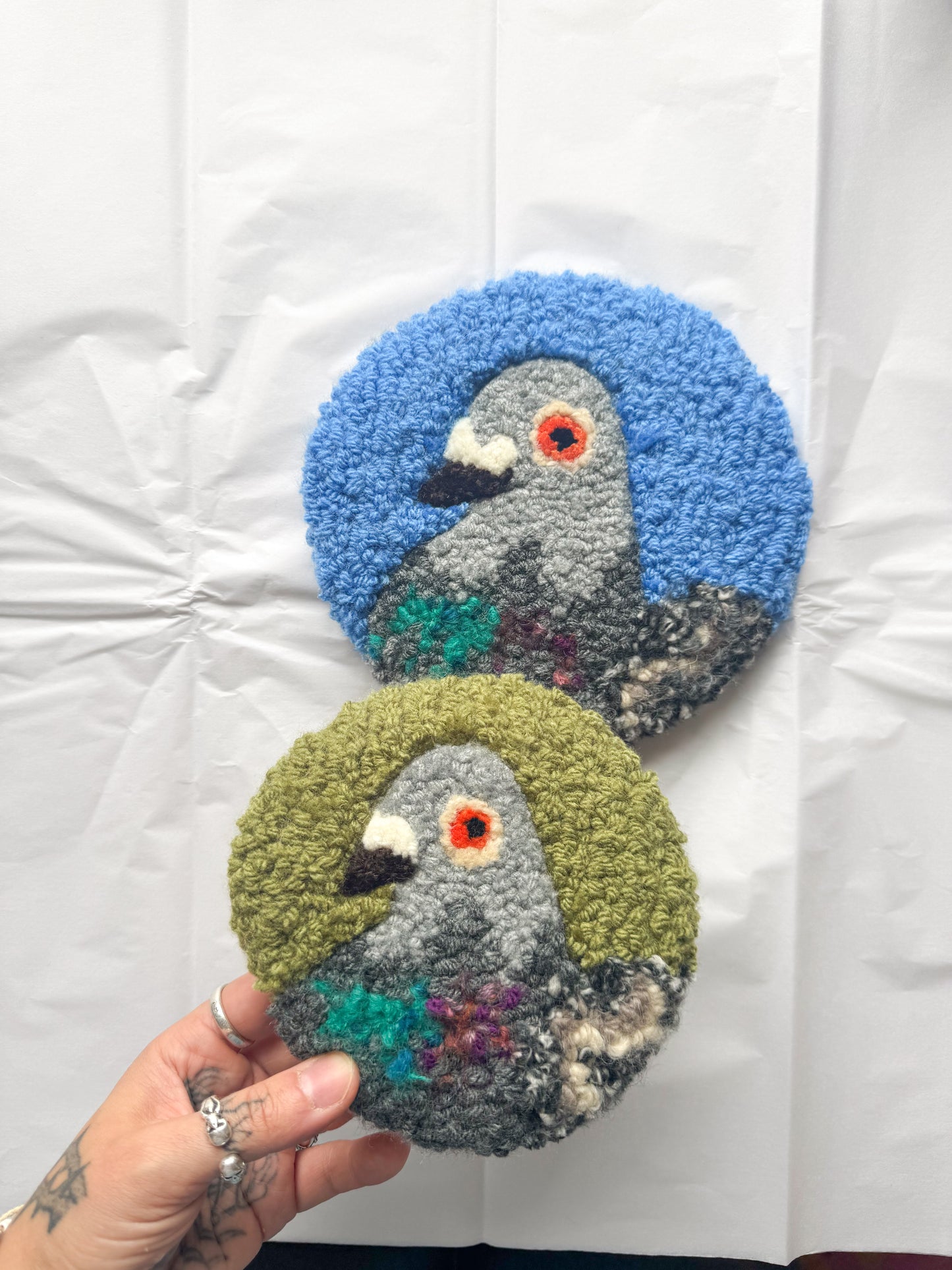 Pigeon portrait (blue)