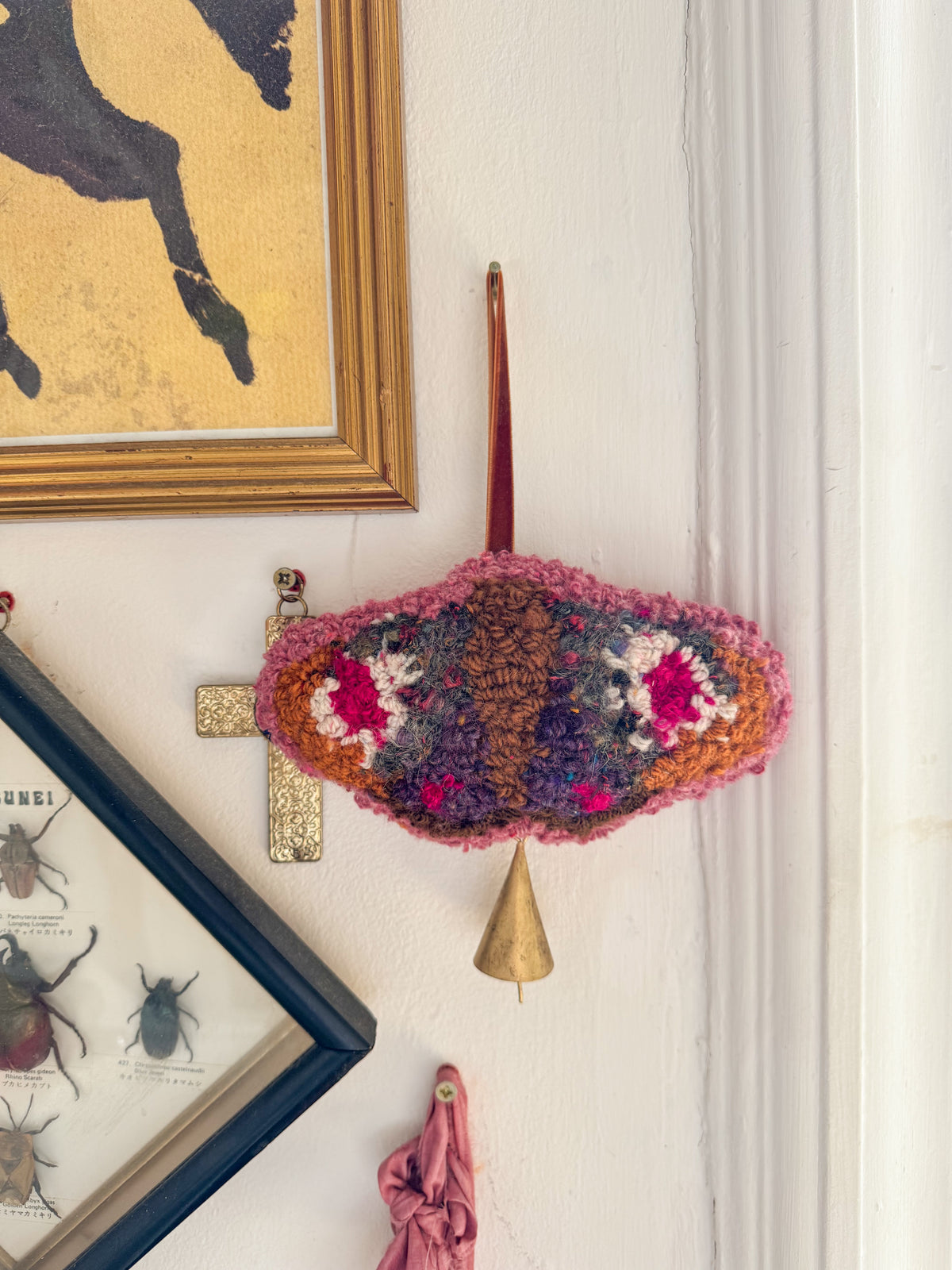 moth charm (pink)