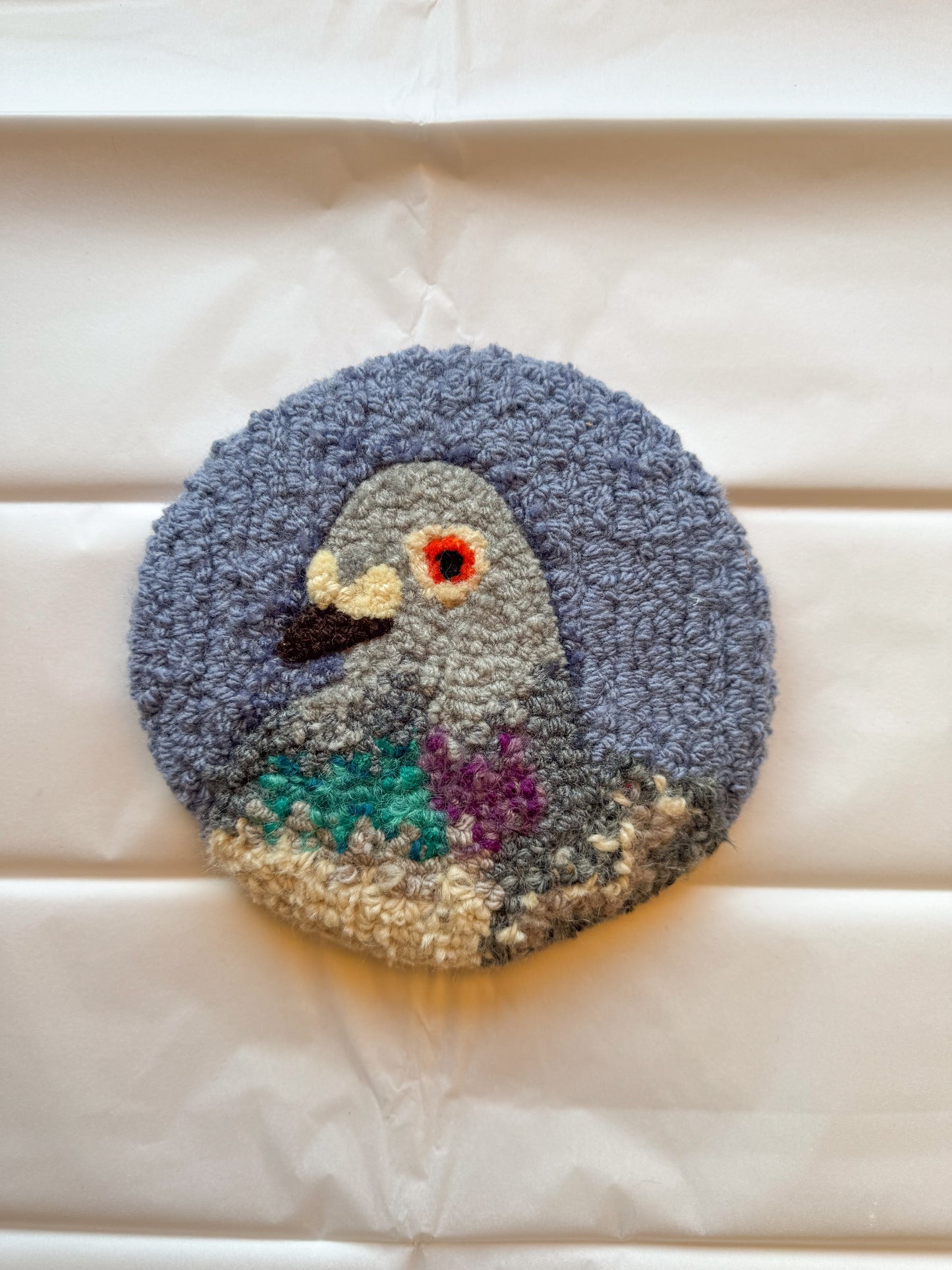 Pigeon portrait (denim blue)