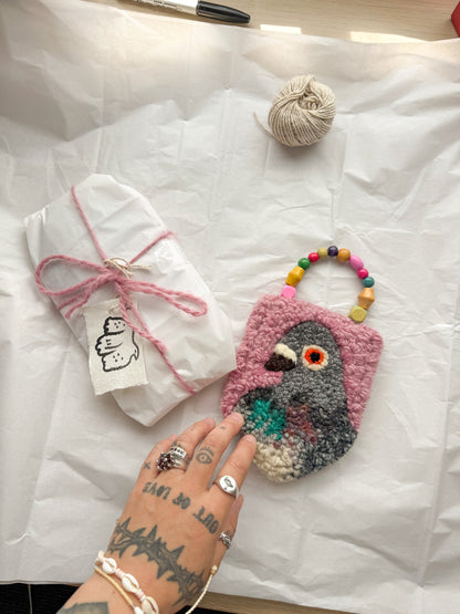 Beaded pidgey (dusty pink)