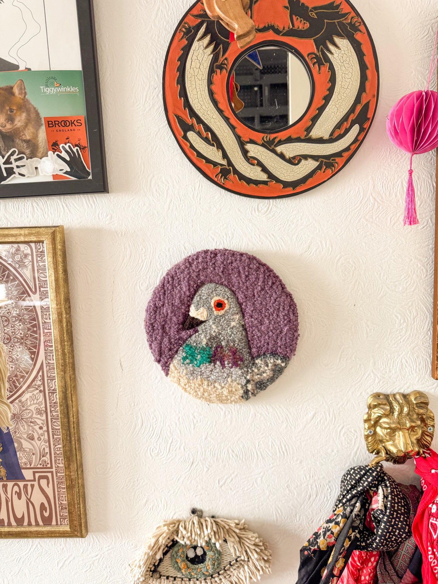 Pigeon portrait (dark heather)