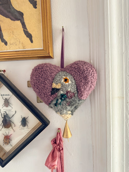 lucky pigeon charm (heather)