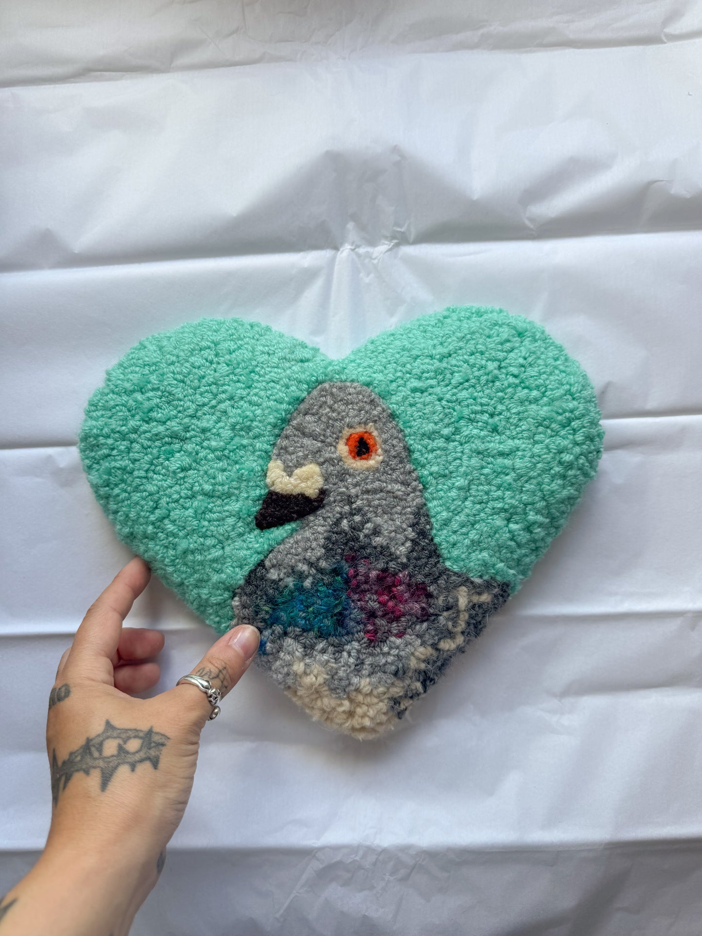 Pigeon sweetheart (teal)