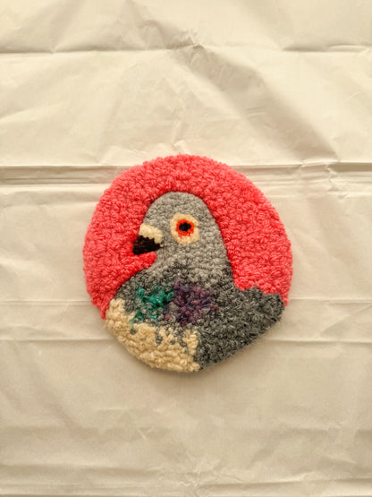 Pigeon portrait (coral)