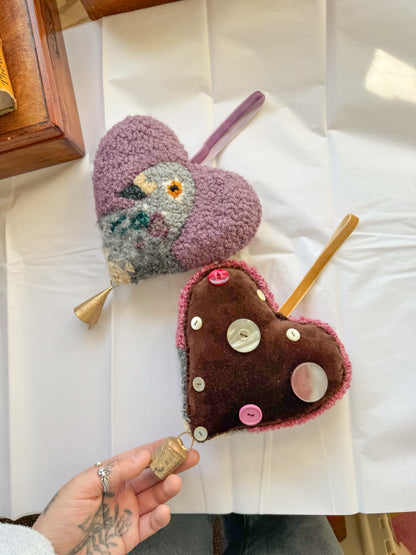lucky pigeon charm (pink tweed)