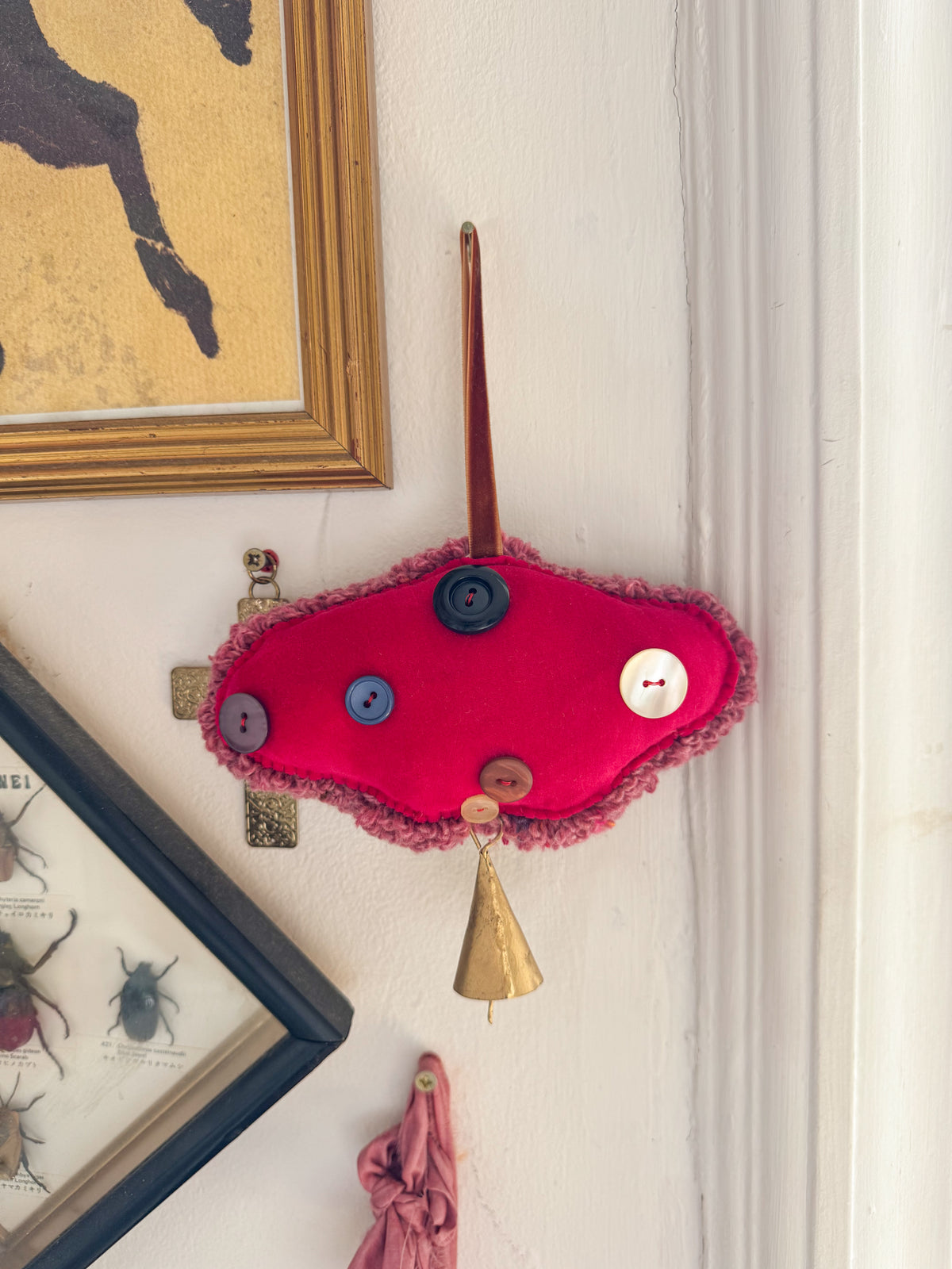moth charm (pink)
