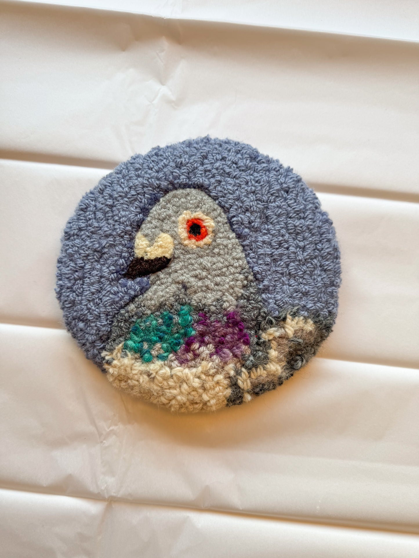 Pigeon portrait (denim blue)