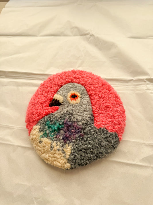 Pigeon portrait (coral)