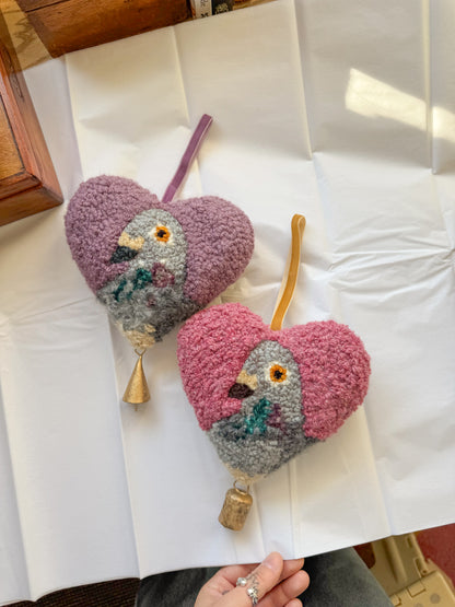 lucky pigeon charm (heather)