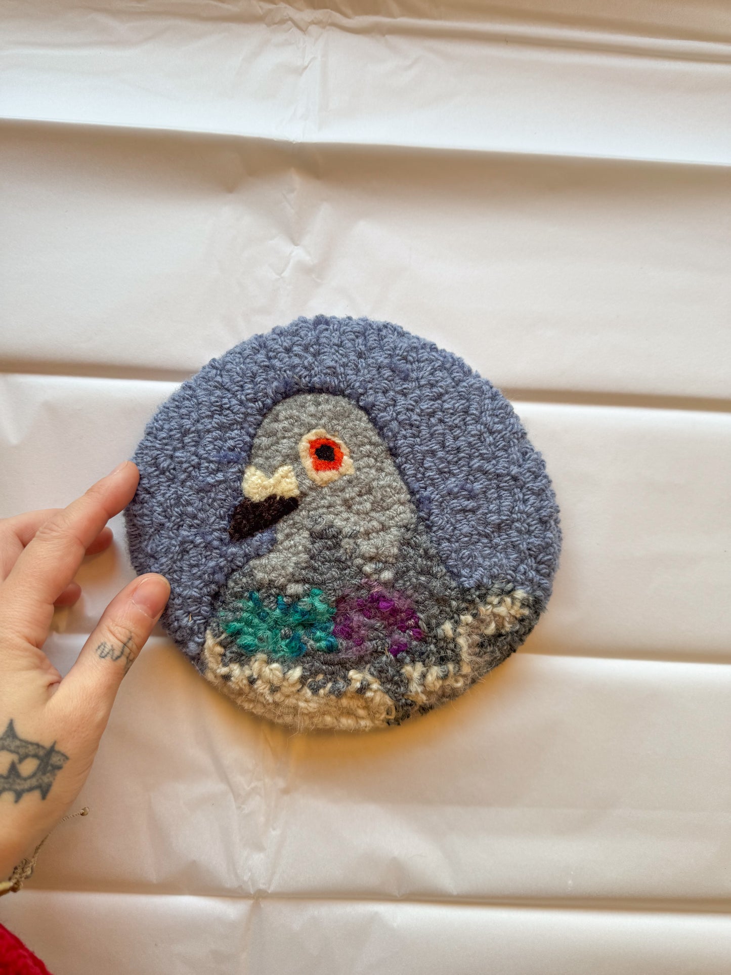 Pigeon portrait (denim blue)