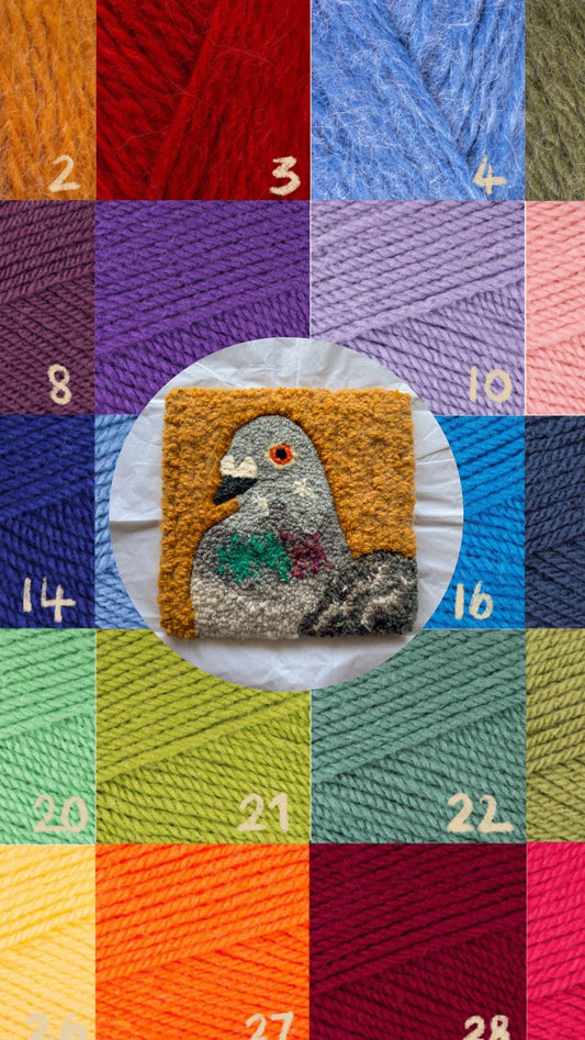 Custom pigeon portrait (tile)