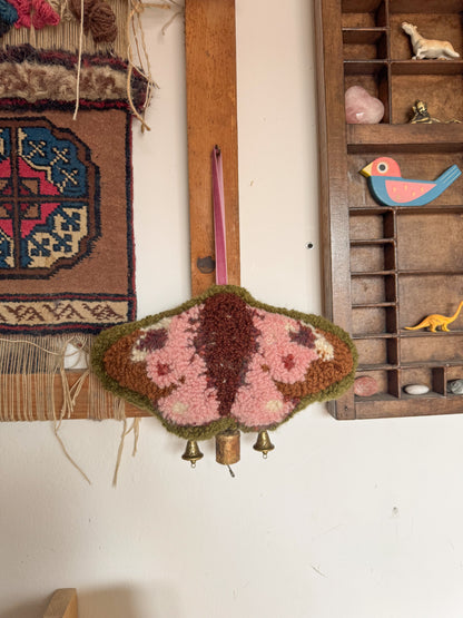 Large moth charm (pink)
