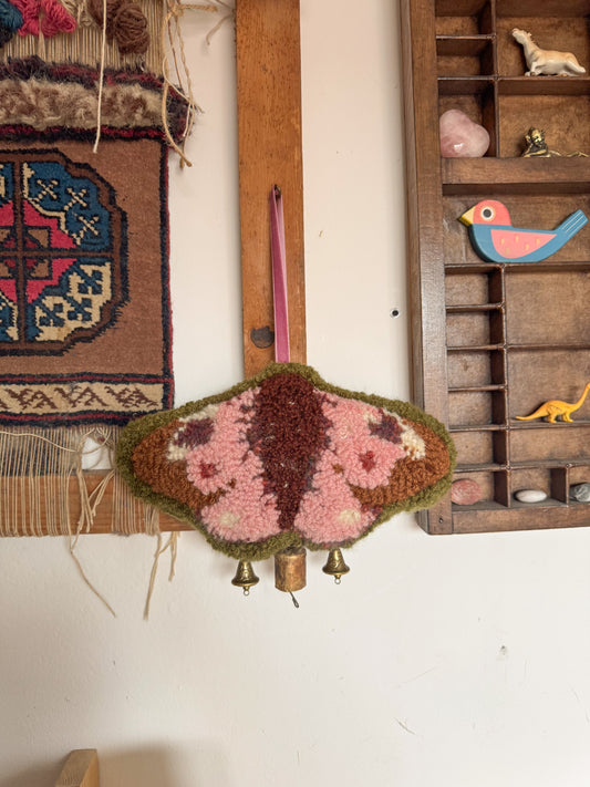 Large moth charm (pink)