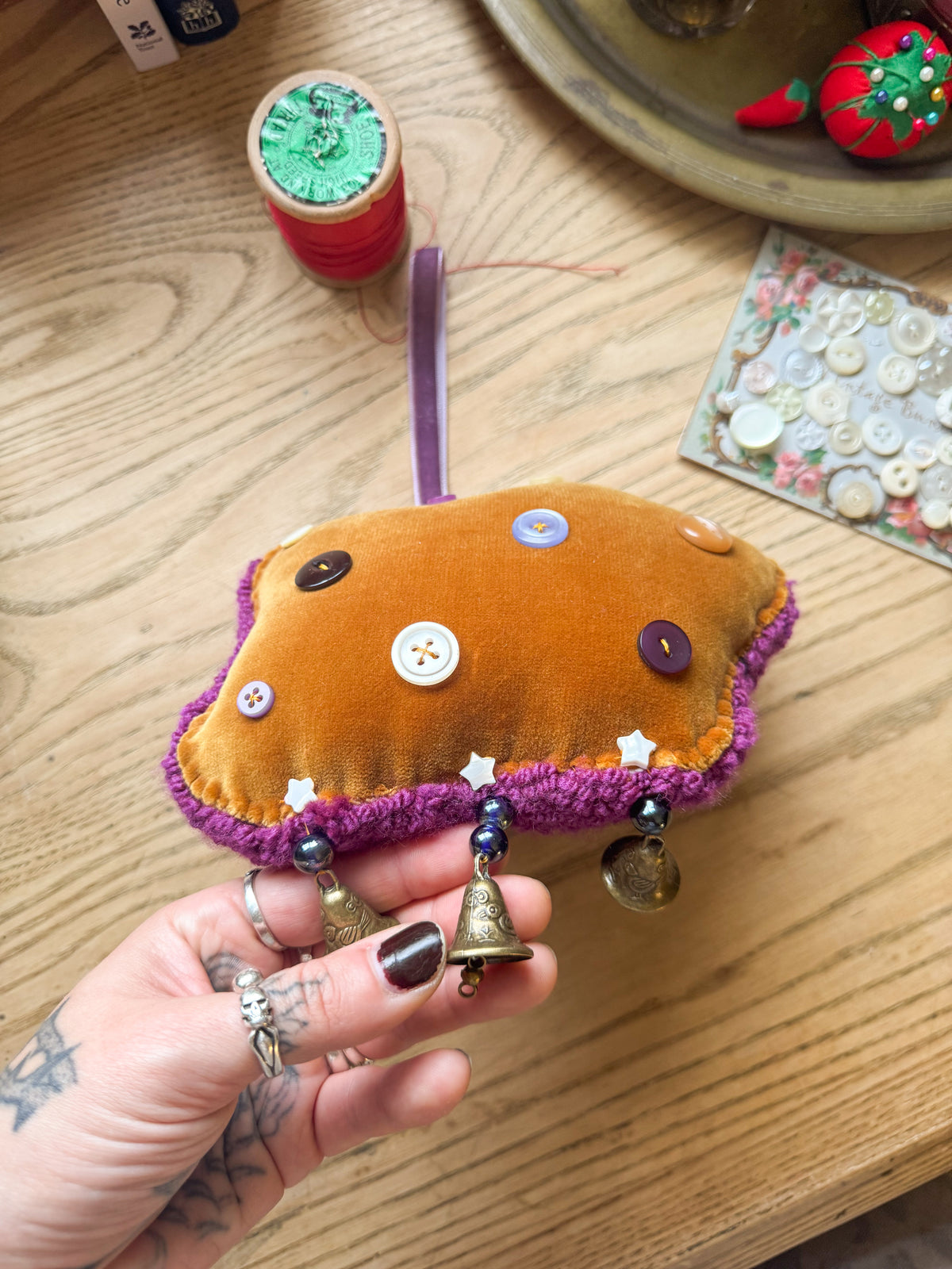 Large hagstone talisman (purple)