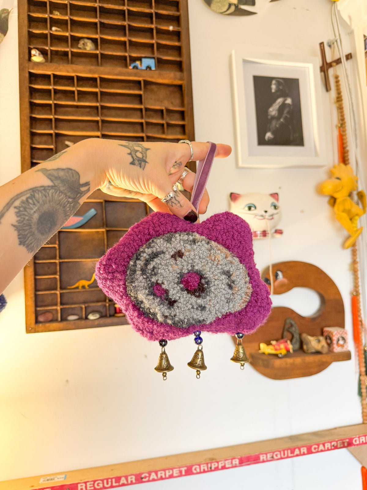 Large hagstone talisman (purple)